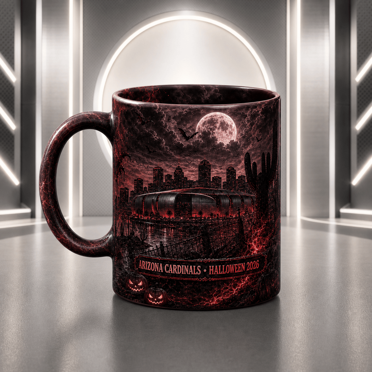 AC Halloween Football Mug – The Frozen Cornfield Spooky Fan Gift DDT