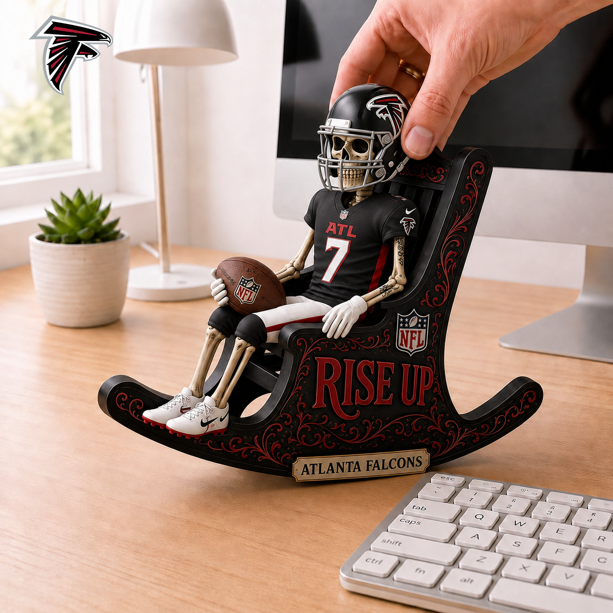 AF x NFL Skeleton Rocking Chair Custom Shape 3 Layers