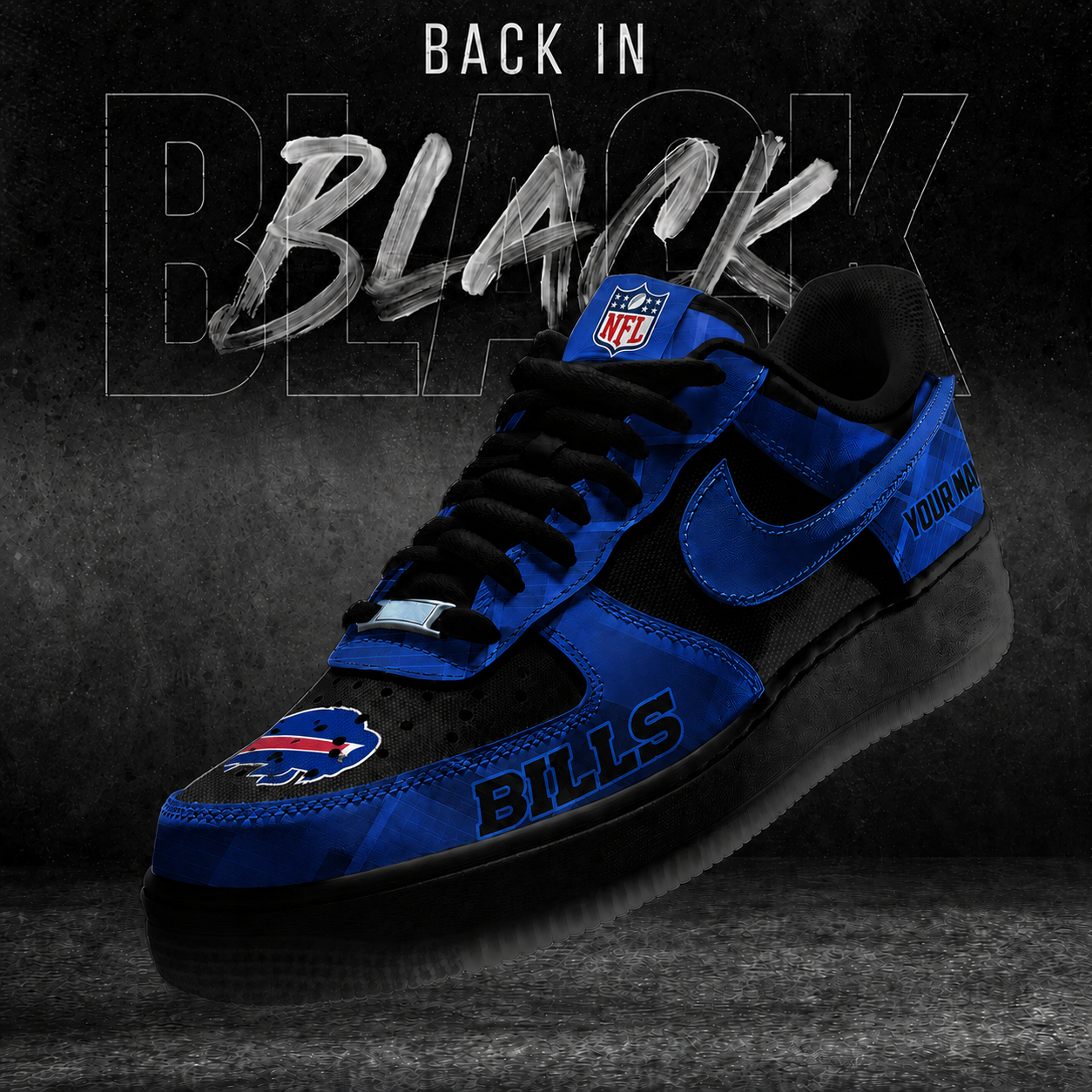 BB x NFL Back In Black V2 AF1 Sneakers 270626