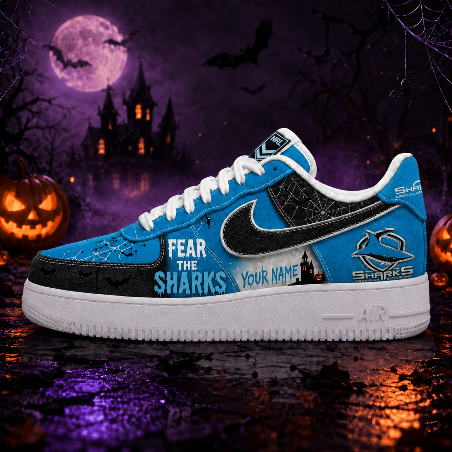 CSS Premium NRL Fear The Team Halloween AF1 Sneakers
