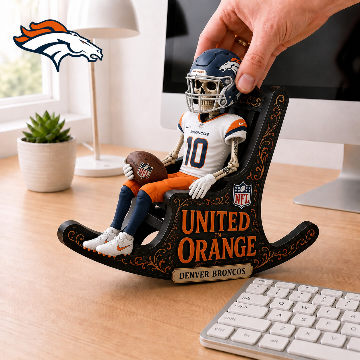 DB x NFL Skeleton Rocking Chair Custom Shape 3 Layers