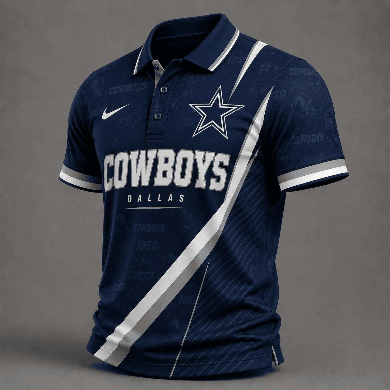 DC Premium NFL Diagonal Stripe Polo Shirt