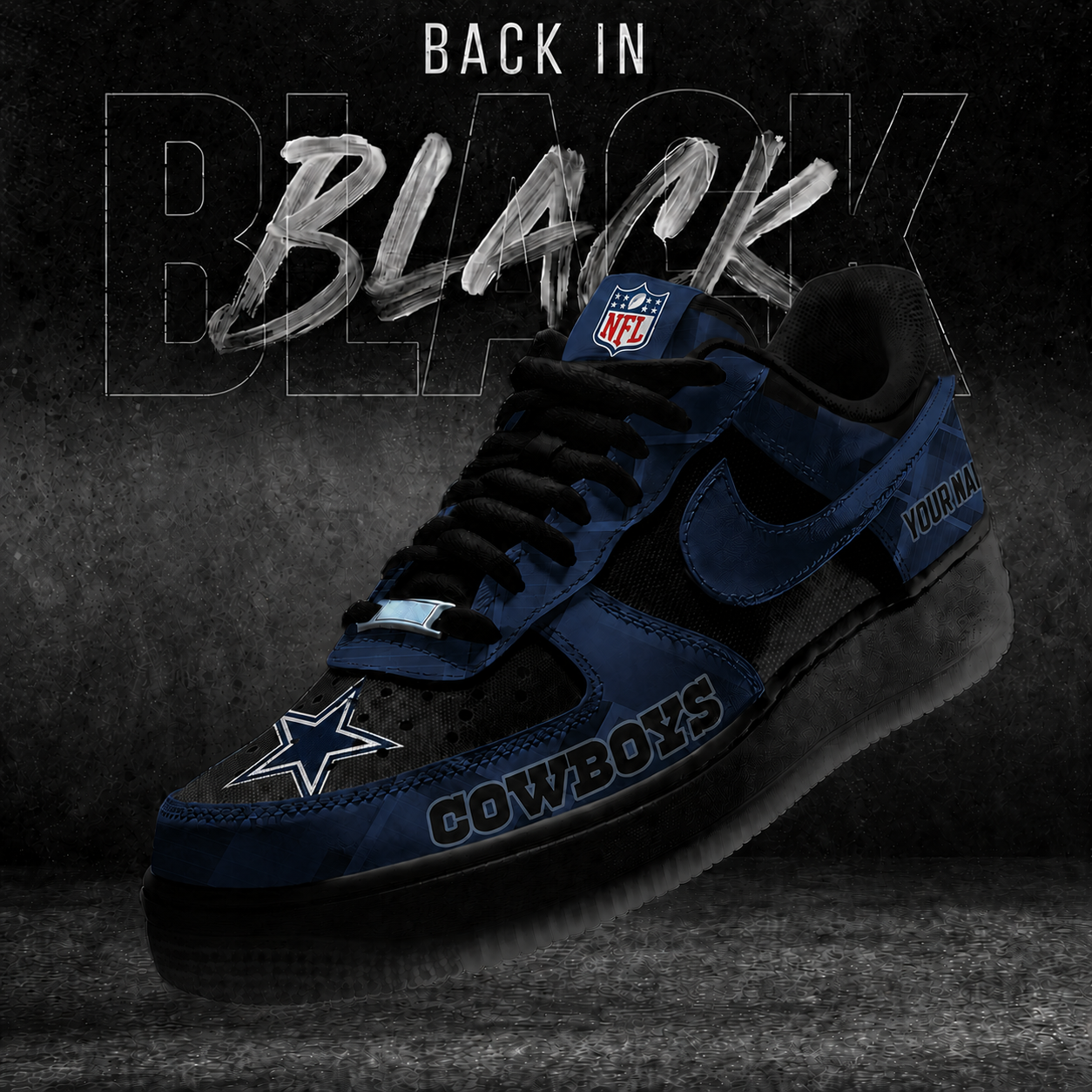 DC x NFL Back In Black V2 AF1 Sneakers 270626