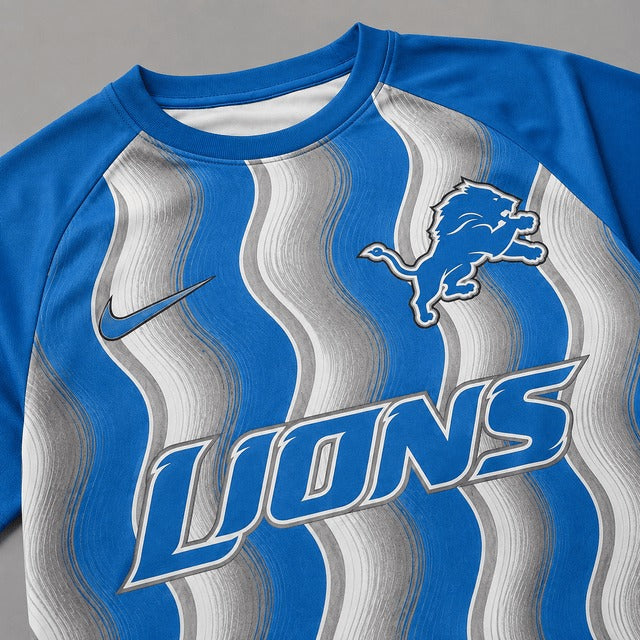 DL Premium NFL Retro Wavy Pattern Athletic T-Shirt
