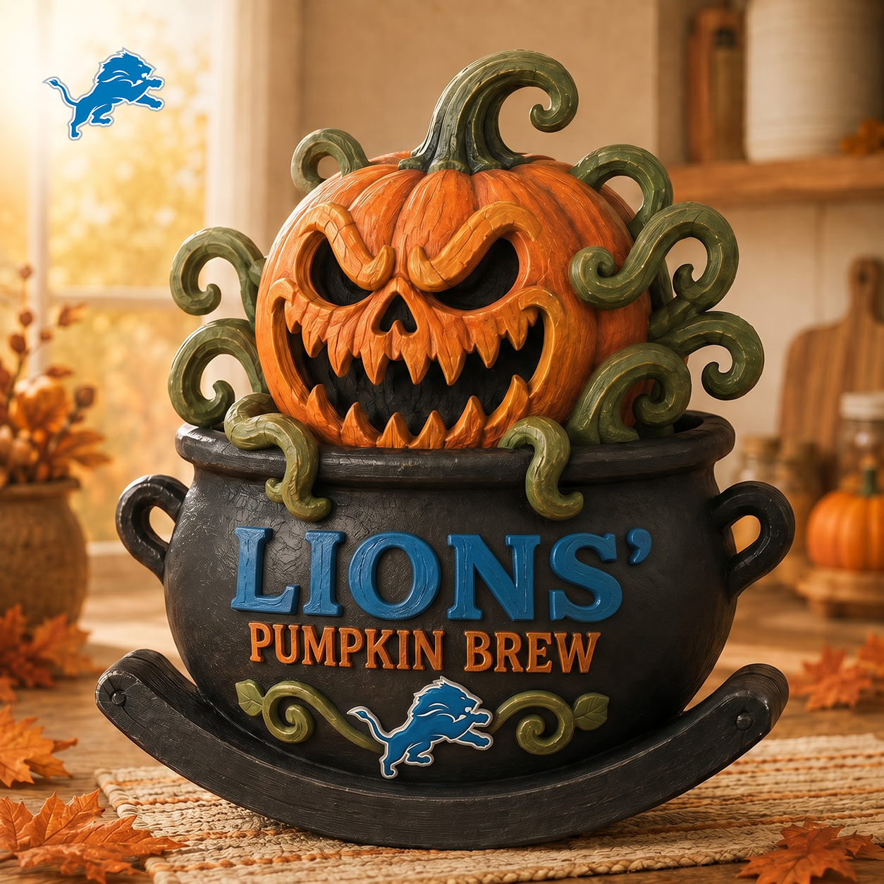 DL Premium Pumpkin Brew Wooden Block Custom Shape 3 Layers