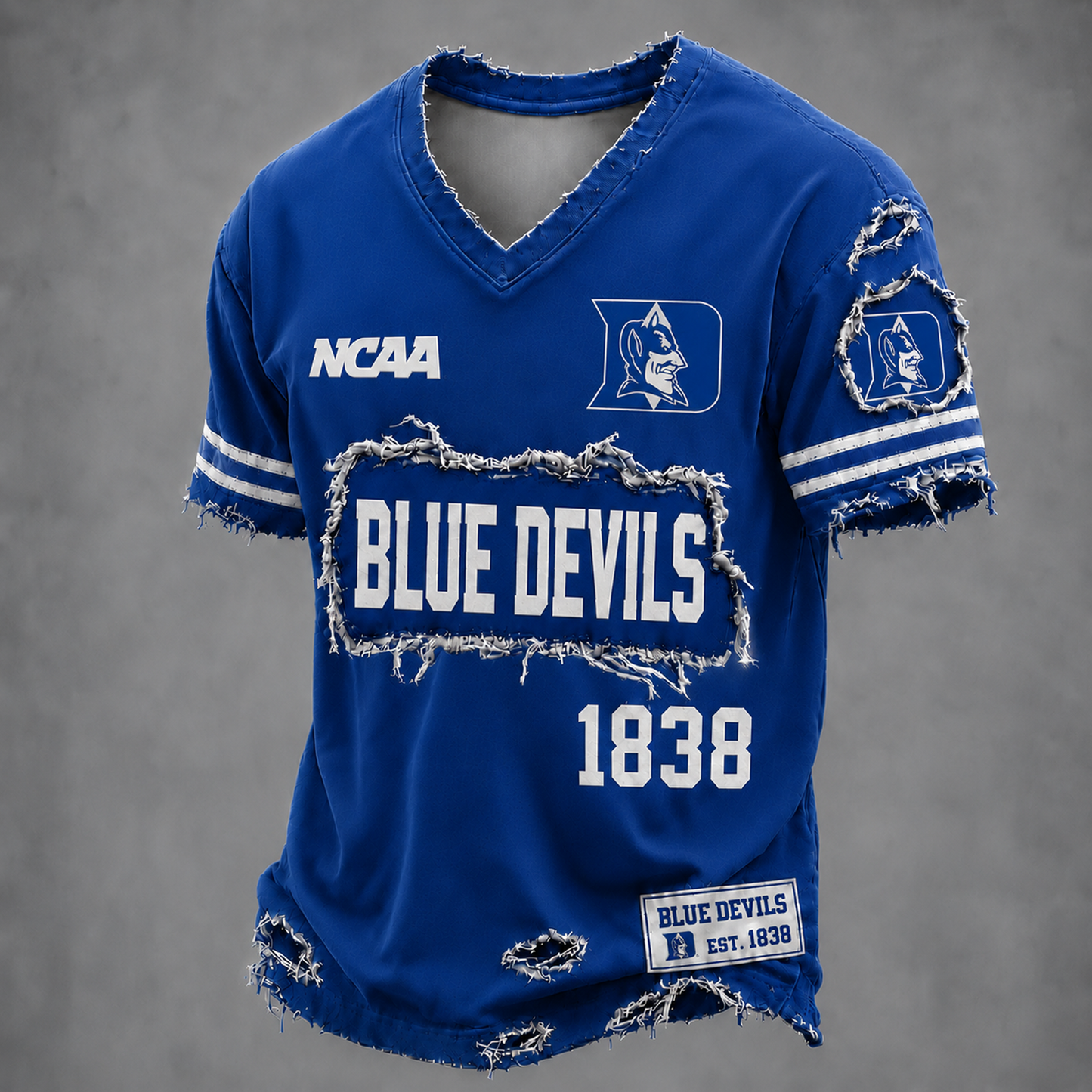 DUKE x NCAA LUXURY V-Neck T-Shirt 0506 DatND DVT