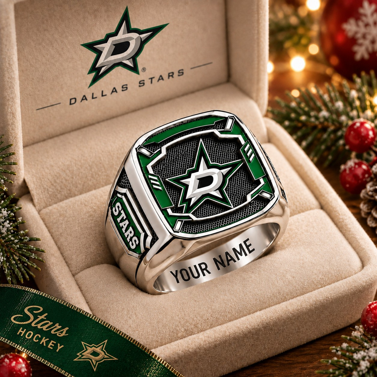 Exclusive NHL x DAL Personalized Name Ring