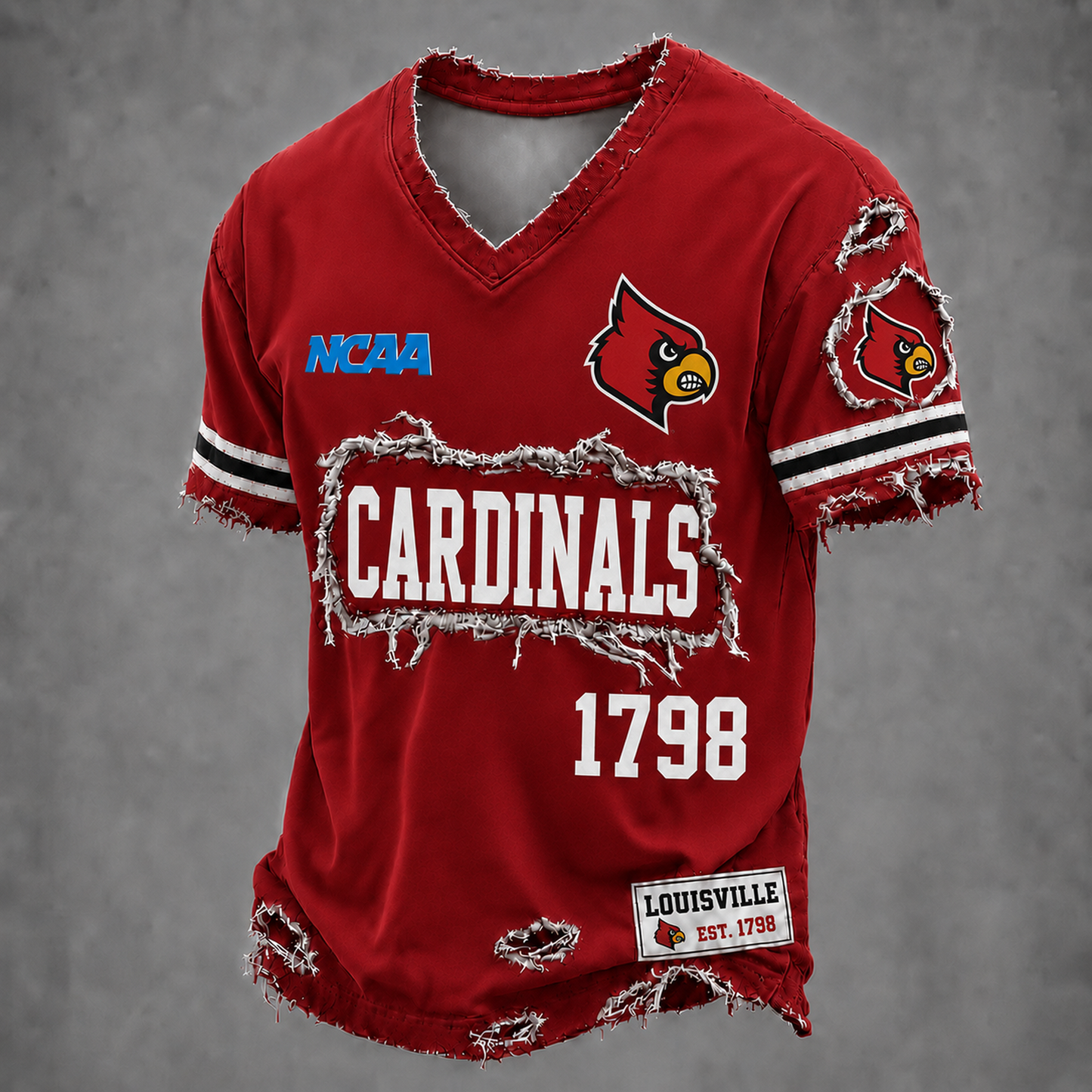 LOU x NCAA LUXURY V-Neck T-Shirt 0506 DatND DVT