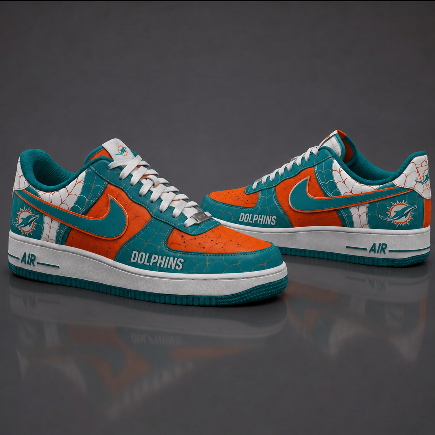 MD NFL x Spider Premium AF1 Sneakers Limited Edition Gift for Football Fans
