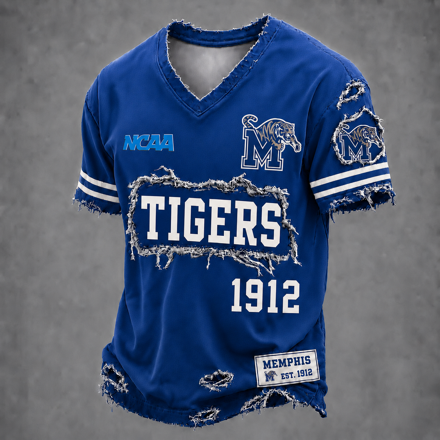 MEM x NCAA LUXURY V-Neck T-Shirt 0506 DatND DVT