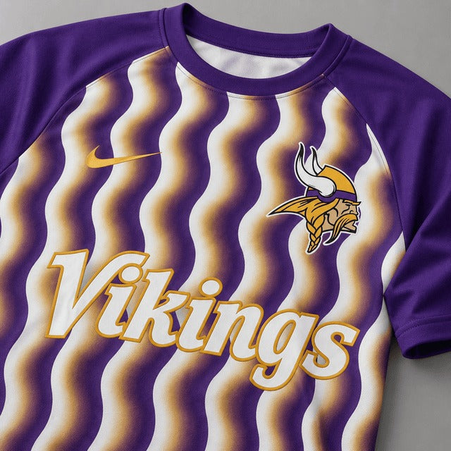 MV Premium NFL Retro Wavy Pattern Athletic T-Shirt