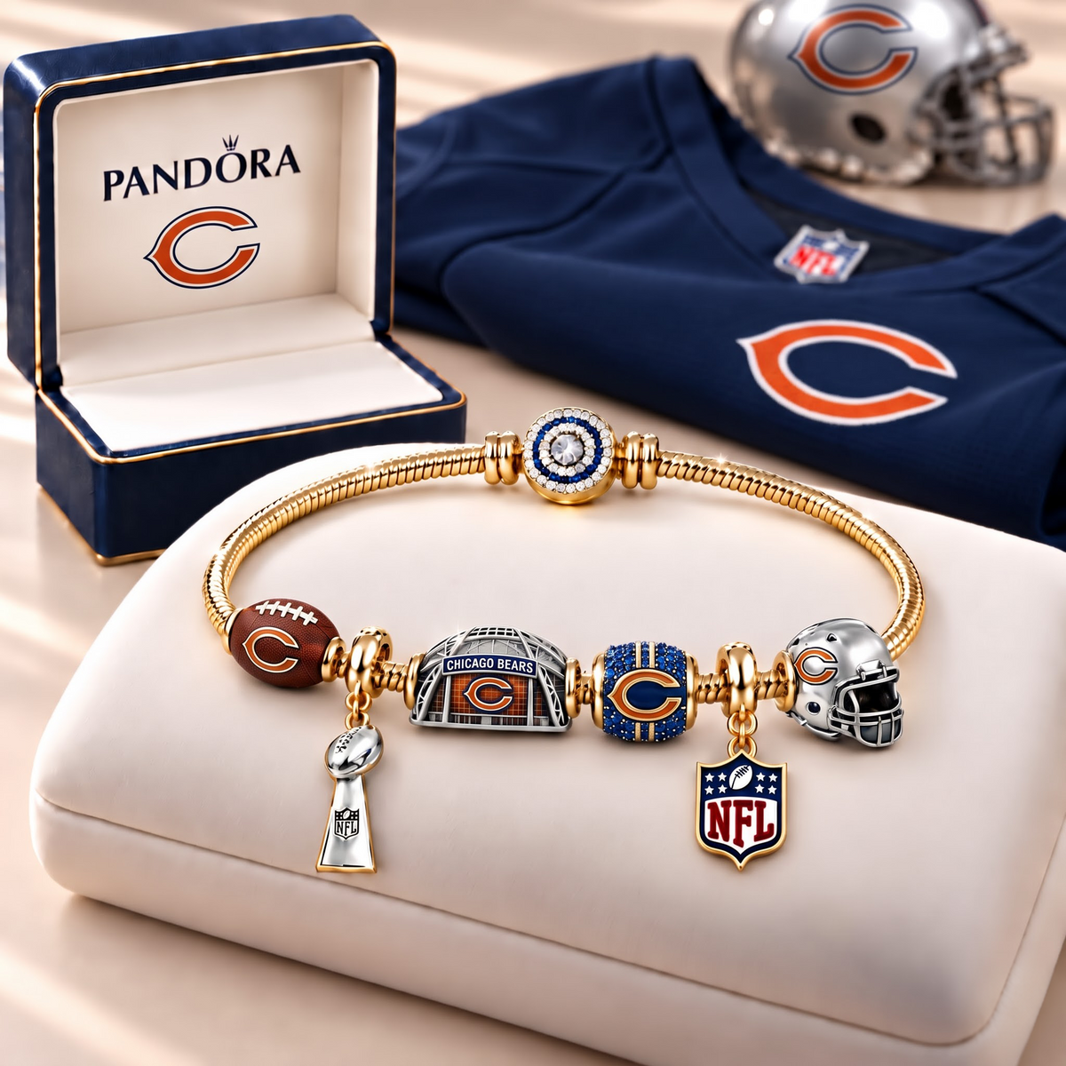 NFL x CHI Charm Bracelet Set