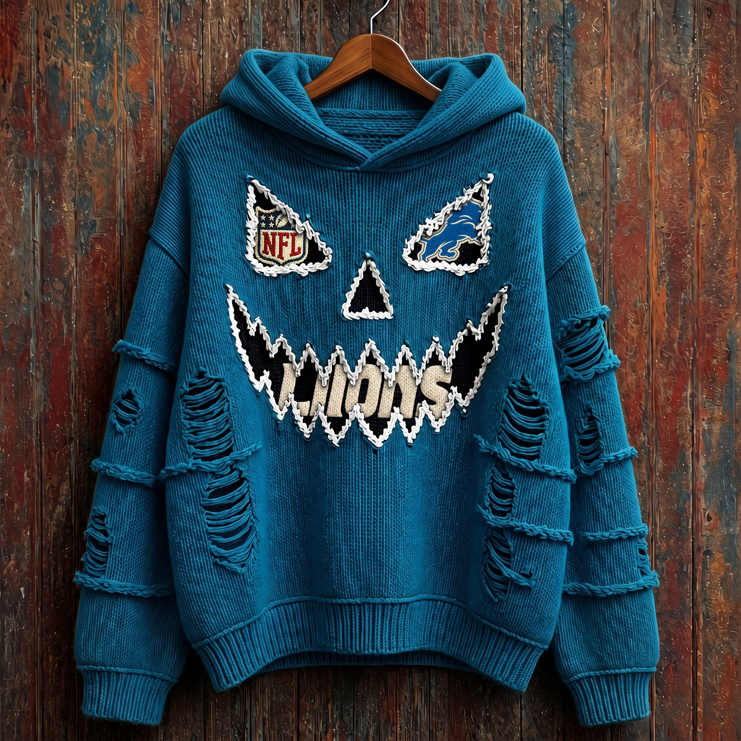 NFL x DET Pumpkin Face V1 Hoodie