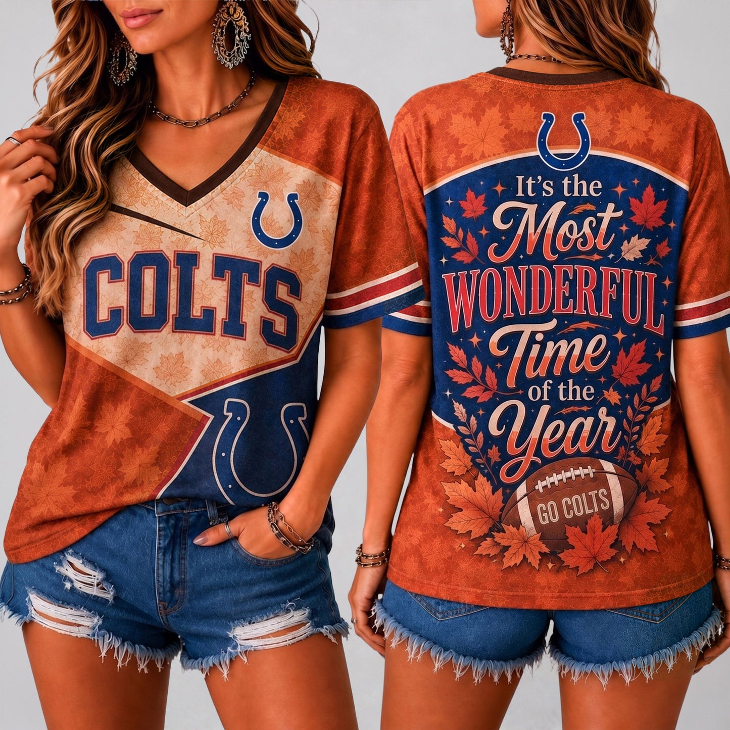 NFL x IND Wonderful Time V-neck Shirt