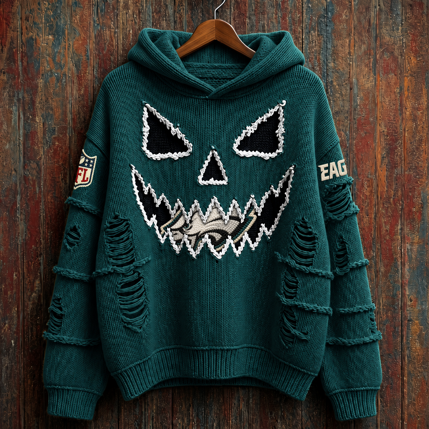 NFL x PHI Pumpkin Face V2 Hoodie