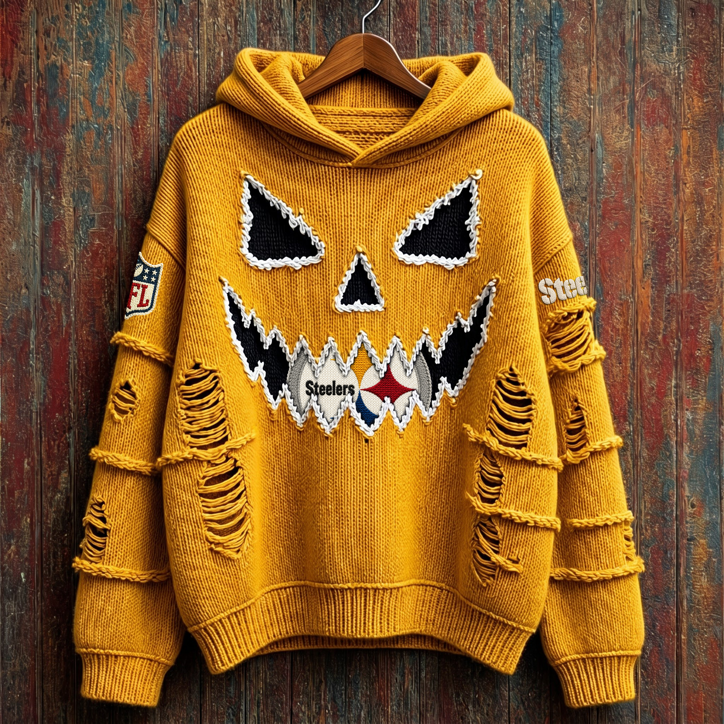 NFL x PIT Pumpkin Face V2 Hoodie