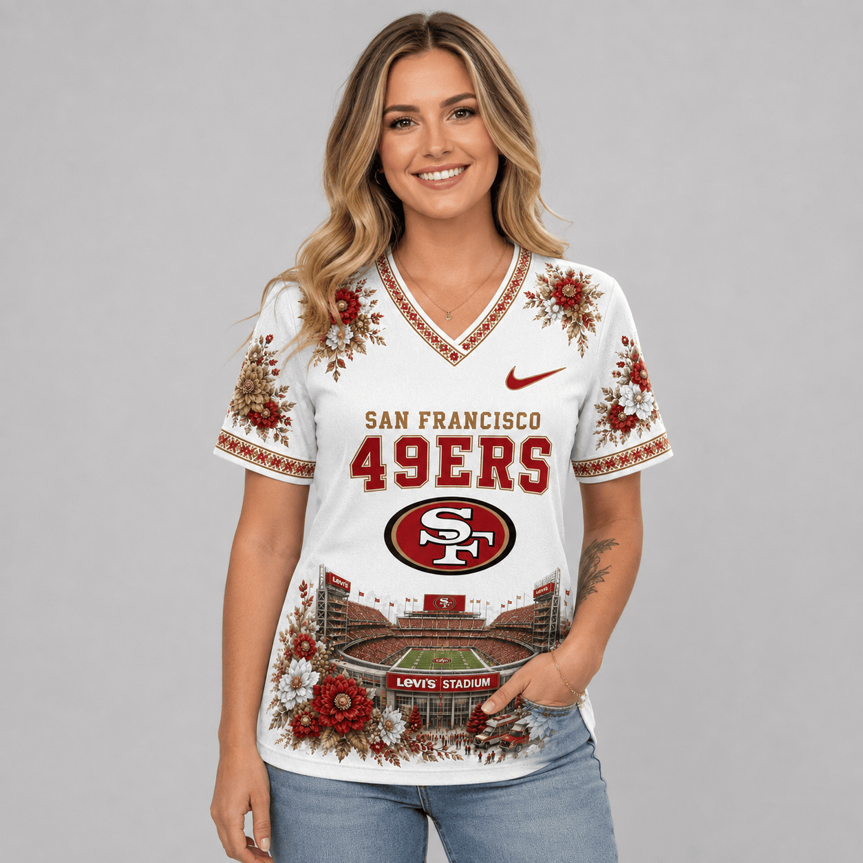 NFL x SF Stadium V-neck Shirt