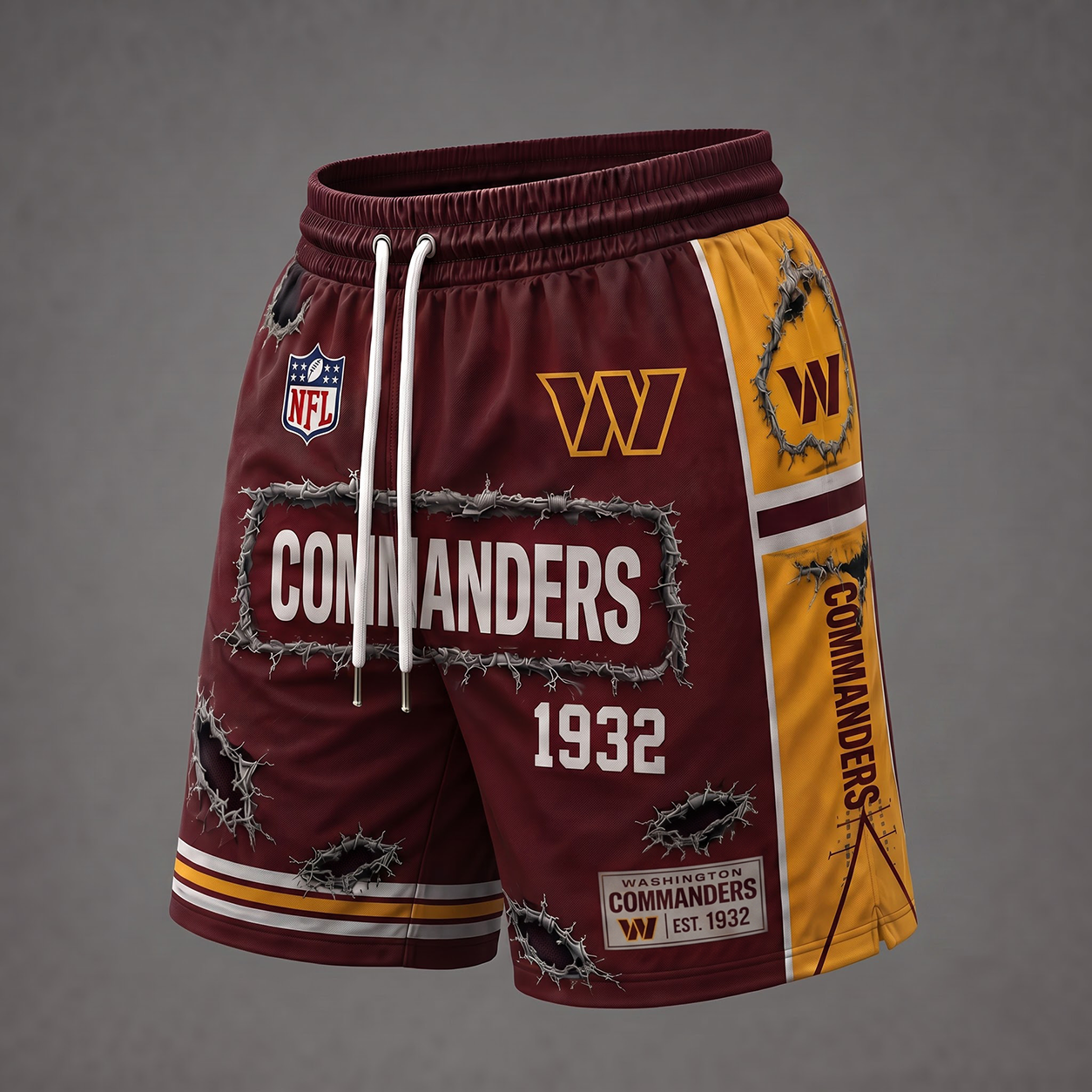 NFL x WAS Distressed Shorts