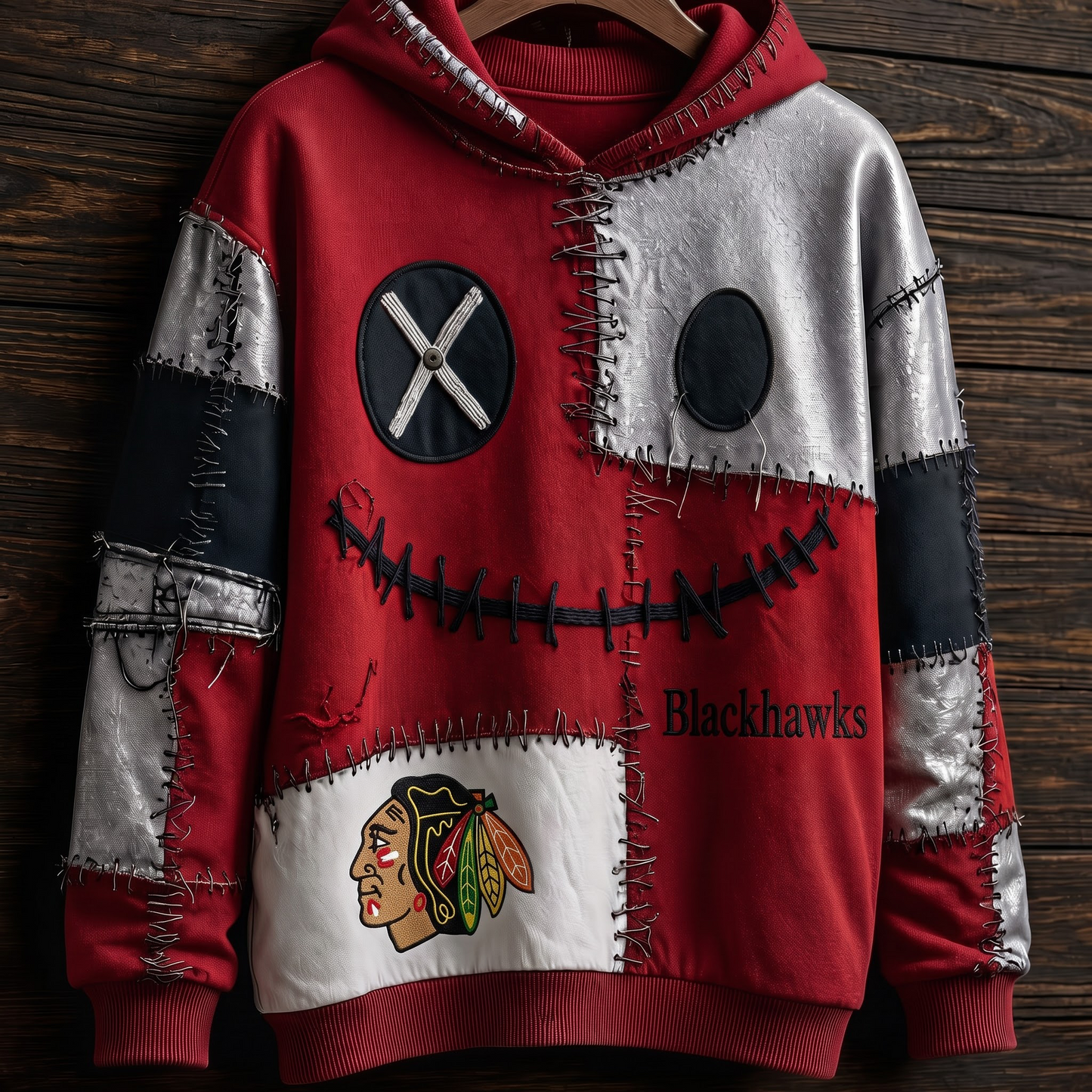 NHL x CHI Smile Face Hoodie