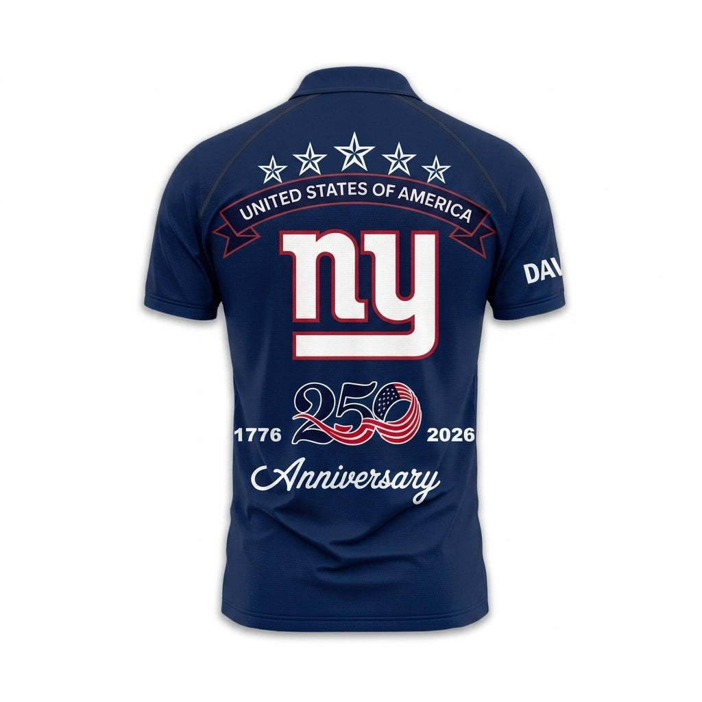 NYG Premium NFL American Semiquincentennial Polo Shirt 010726