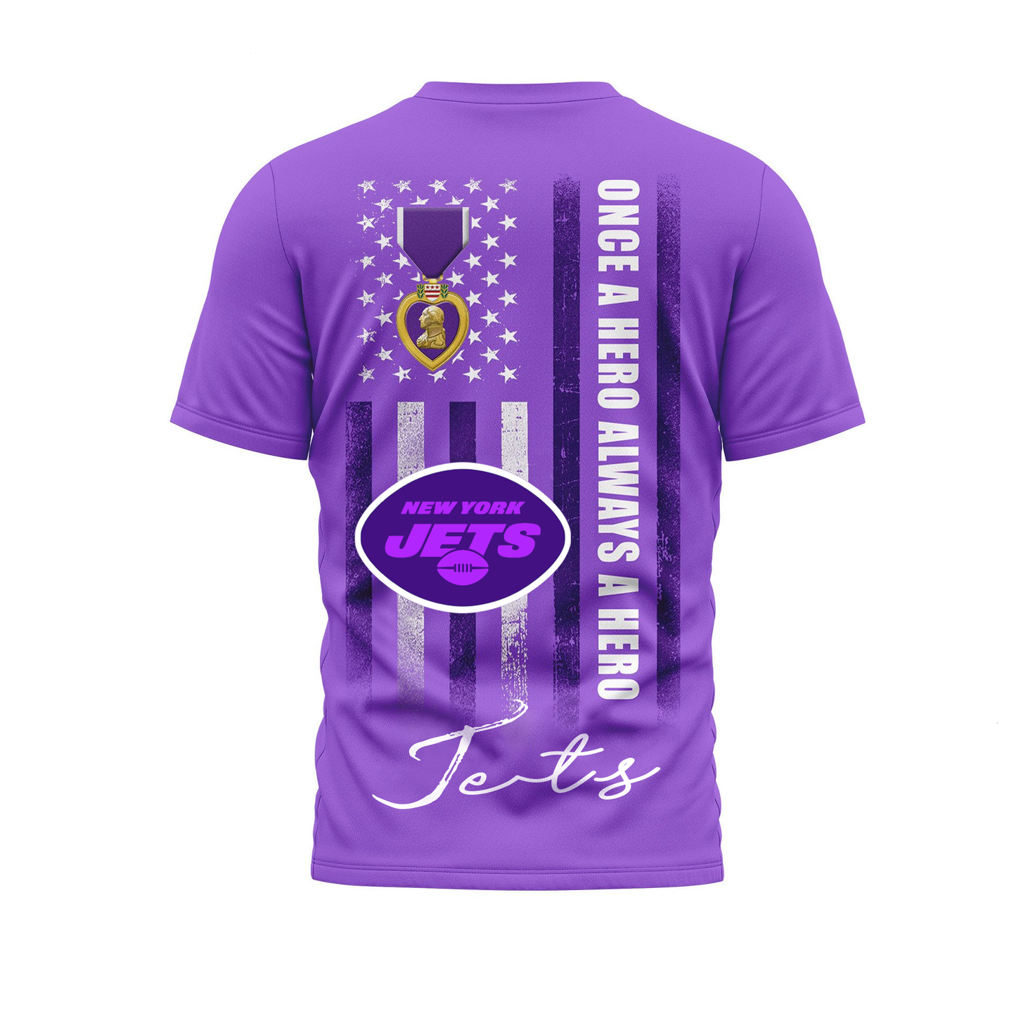 NYJ Premium National Purple Hear Day 3D Shirt 300626