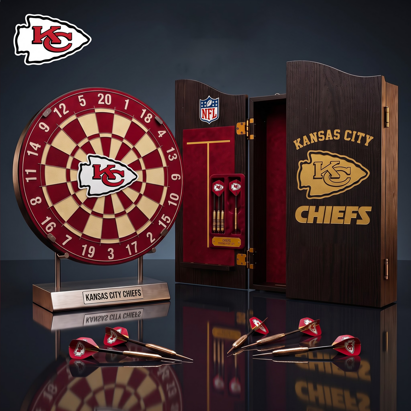PREMIUM NFL X KCC EXCLUSIVE Dartboard GAME Set LIMITED EDITION