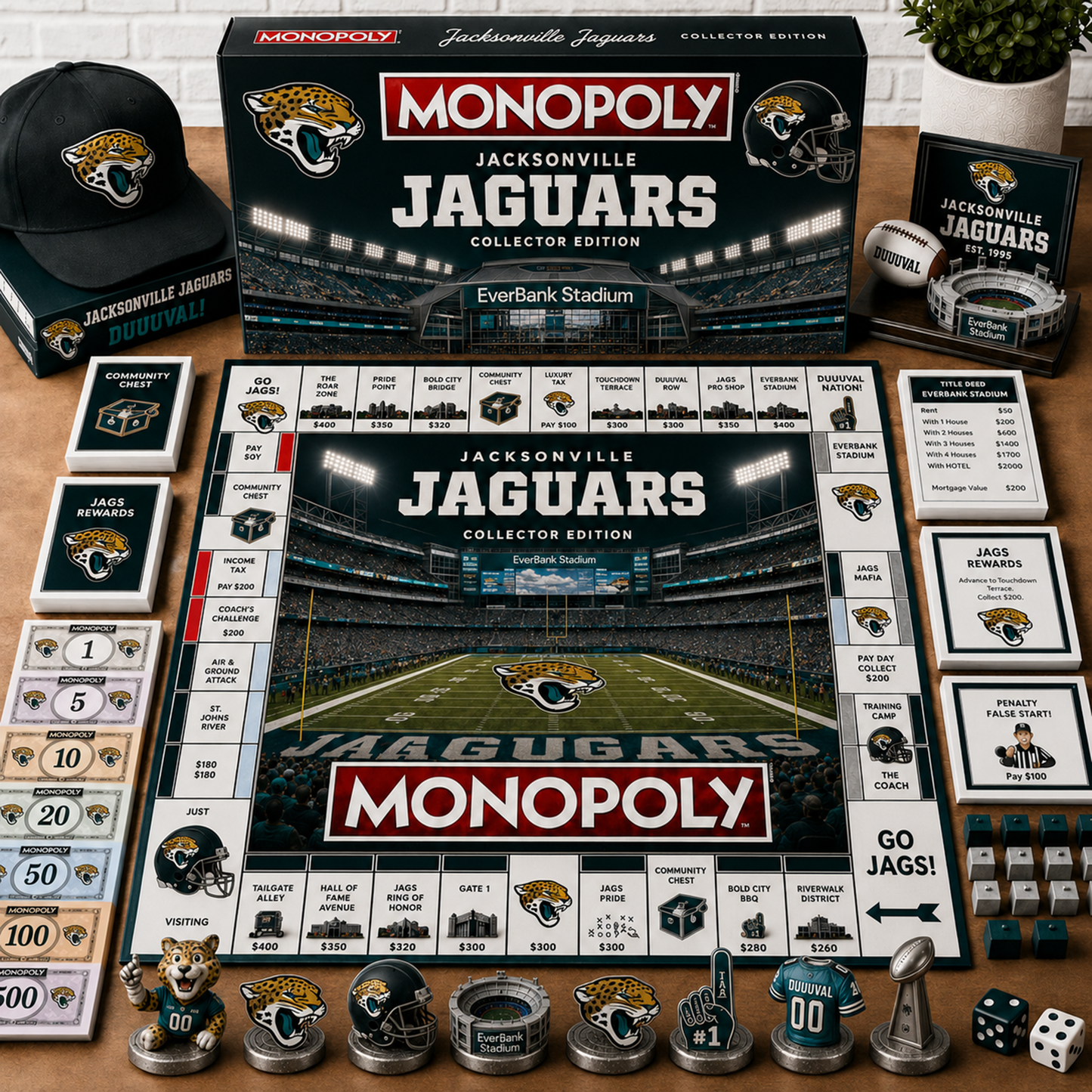 Premium NFL JAC Monopoly Collector’s Edition Board Game