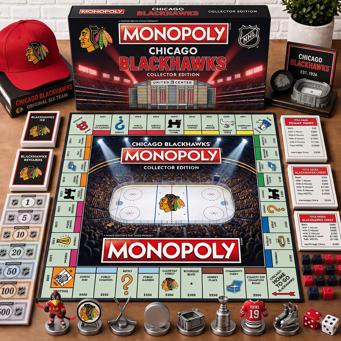 Premium NHL CB Monopoly Collector Edition Board Game