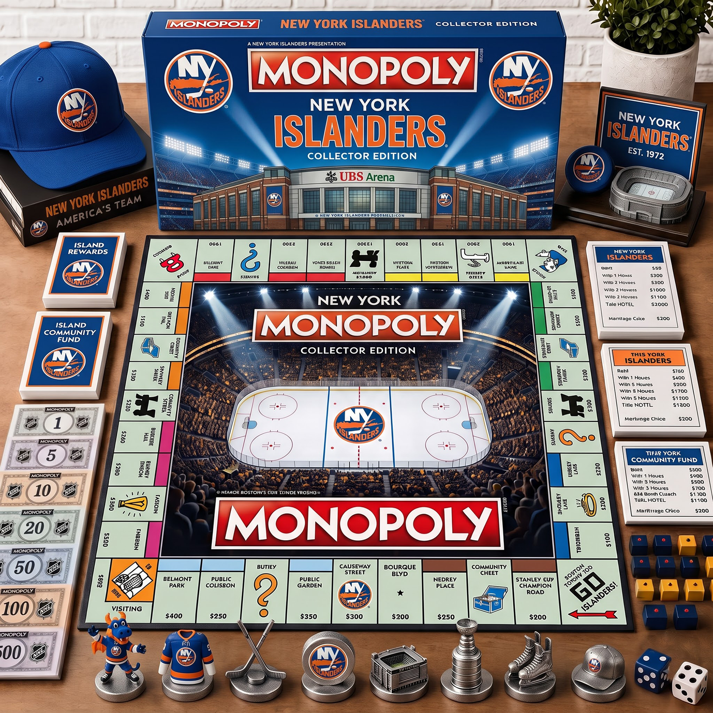 Premium NHL NYI Monopoly Collector Edition Board Game