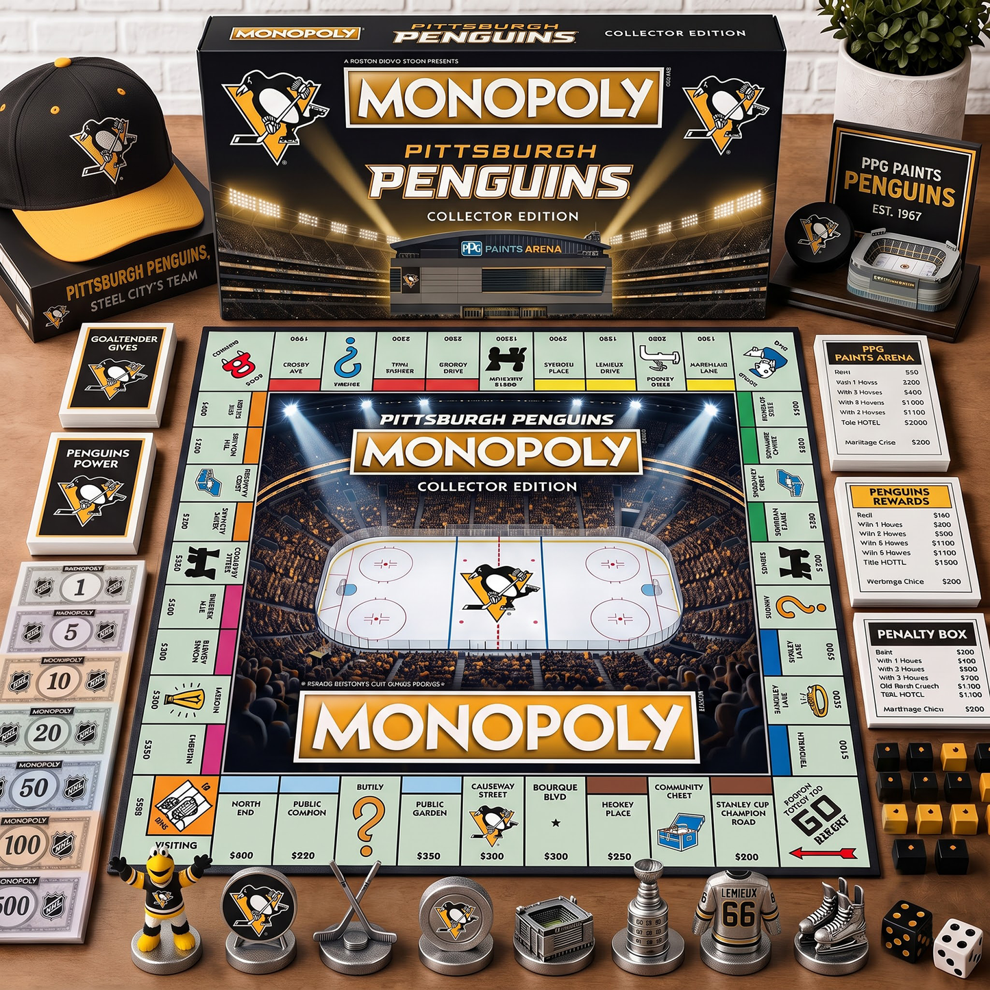 Premium NHL PP Monopoly Collector Edition Board Game
