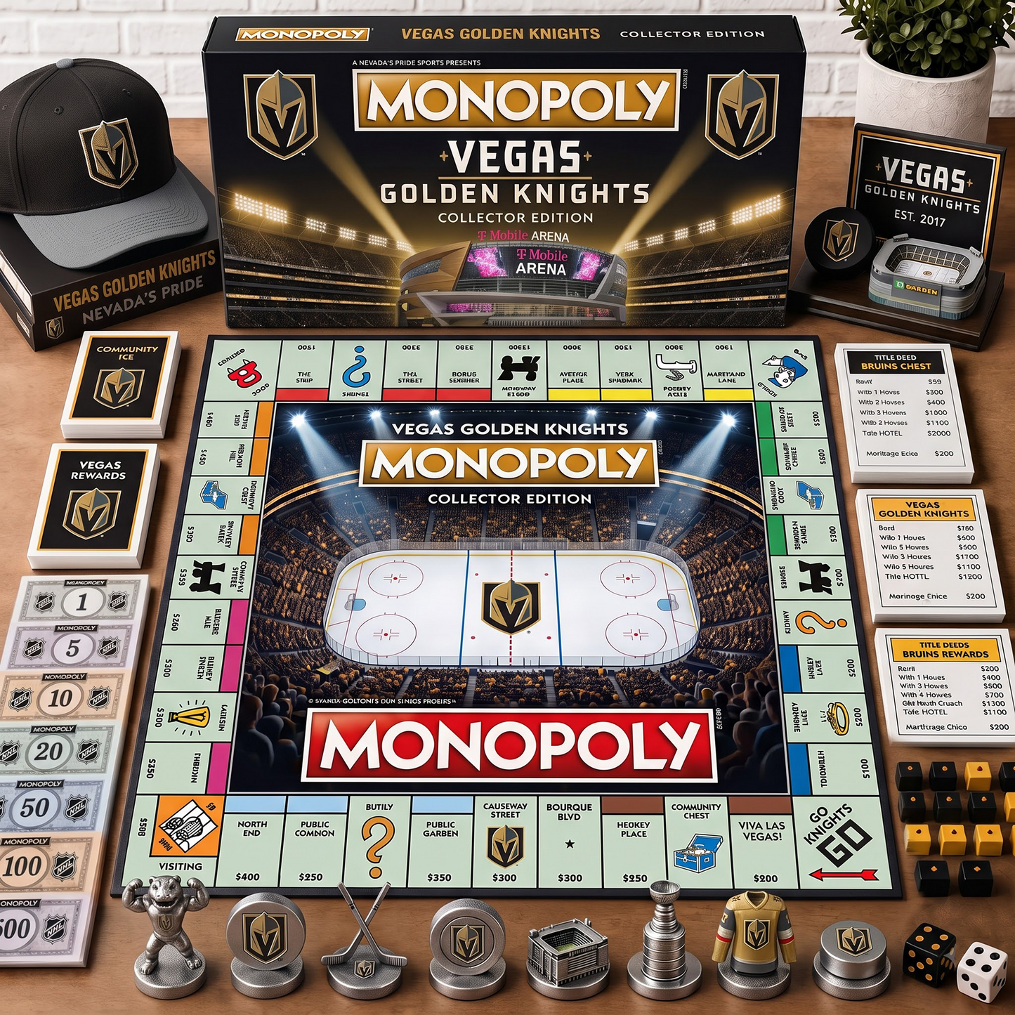 Premium NHL VGK Monopoly Collector Edition Board Game