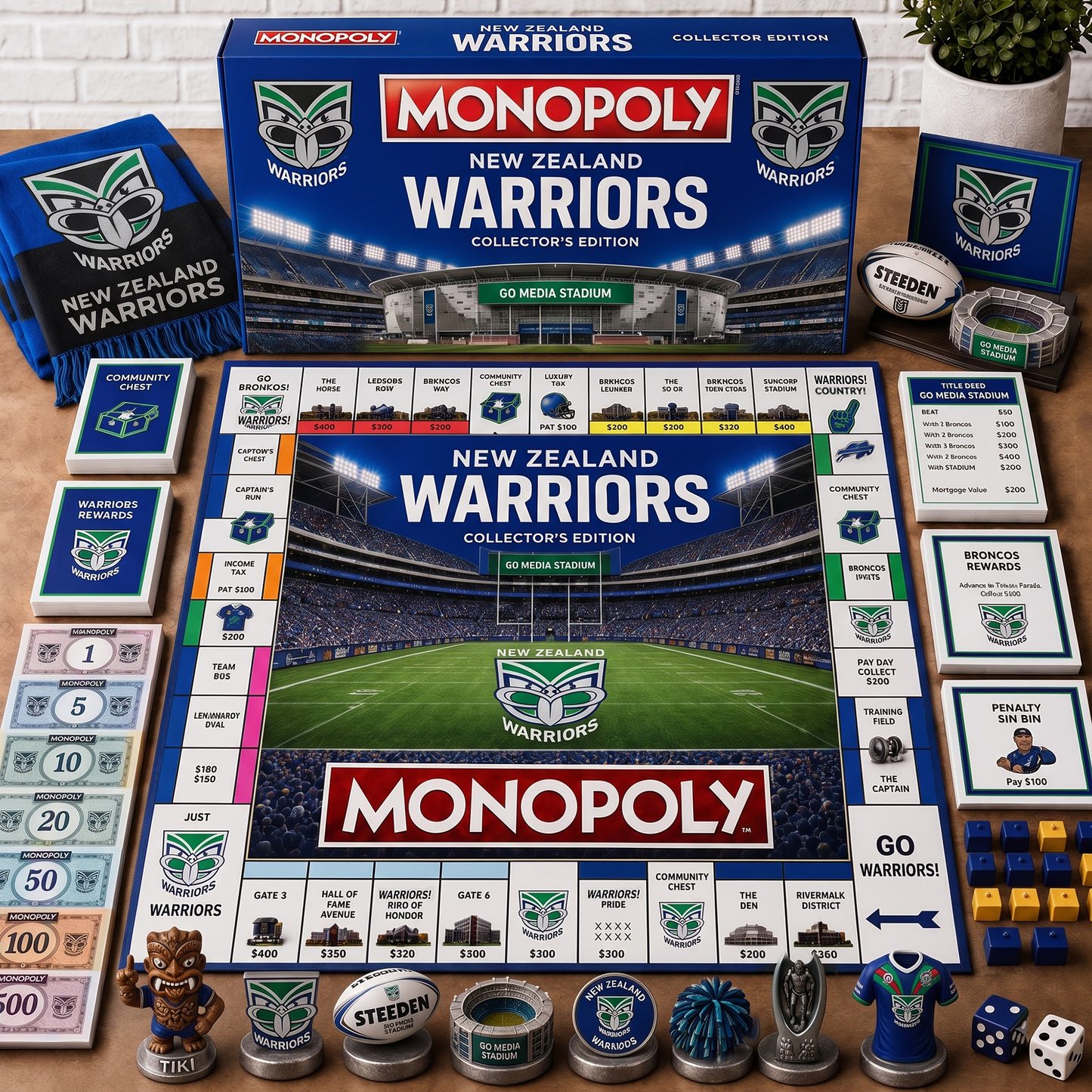 Premium NRL NZW Monopoly Collector’s Edition Board Game