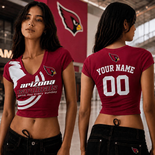 AC x NFL Premium Women V-neck Croptop Personalized Gift For Fan
