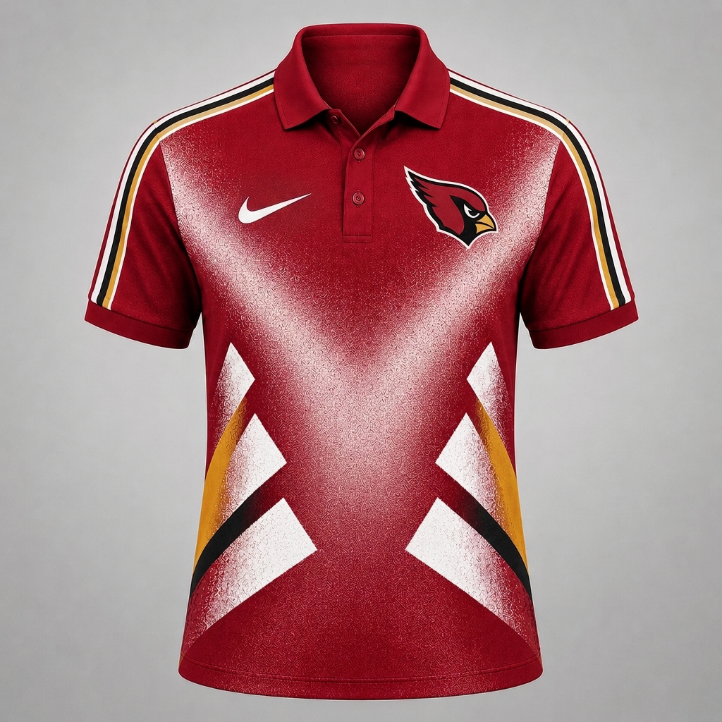 AC x Premium NFL Sports Fan Geometric Pattern Polo Shirt