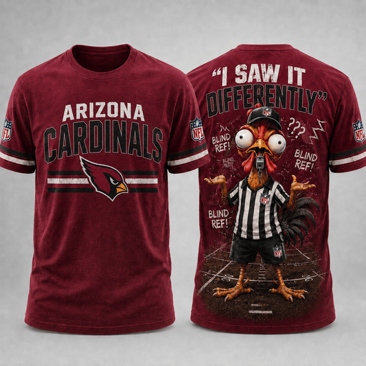 ARI x NFL Premium Funny Blind Referee Mocking 3D Shirt Football Game Day Enthusiasts