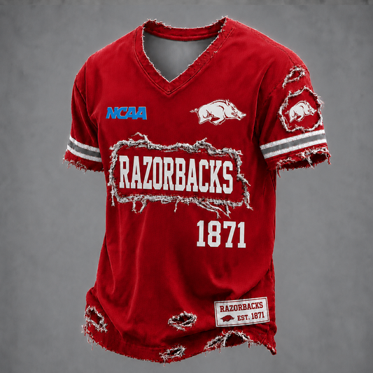 ARK x NCAA LUXURY V-Neck T-Shirt 0506 DatND DVT