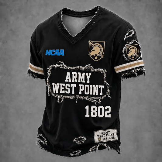 ARMY x NCAA LUXURY V-Neck T-Shirt 0506 DatND DVT