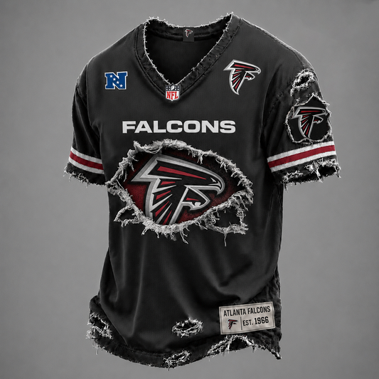ATL x NFL LUXURY V-Neck T-Shirt V3 1906