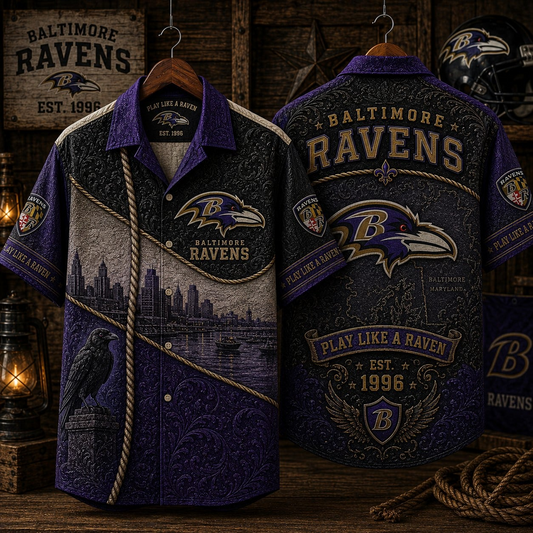 BAL x NFL Hawaiian Shirt 1906