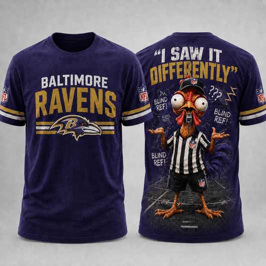 BAL x NFL Premium Funny Blind Referee Mocking 3D Shirt Football Game Day Enthusiasts