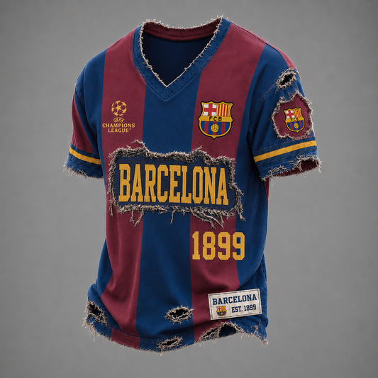 BAR x UEFA LUXURY V-Neck T-Shirt 1806
