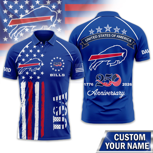 BB Premium NFL American Semiquincentennial Polo Shirt 010726