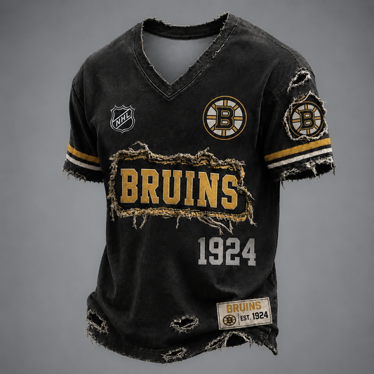 BOS x NHL LUXURY V-Neck T-Shirt 2705 DatND DVT