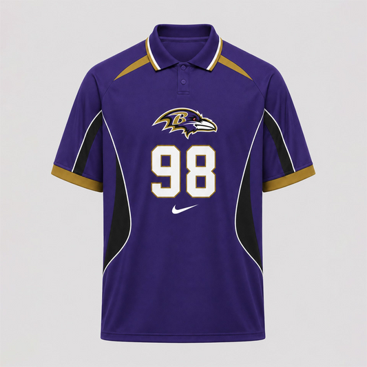 BR Premium NFL Custom Number Sports Style Polo Shirt