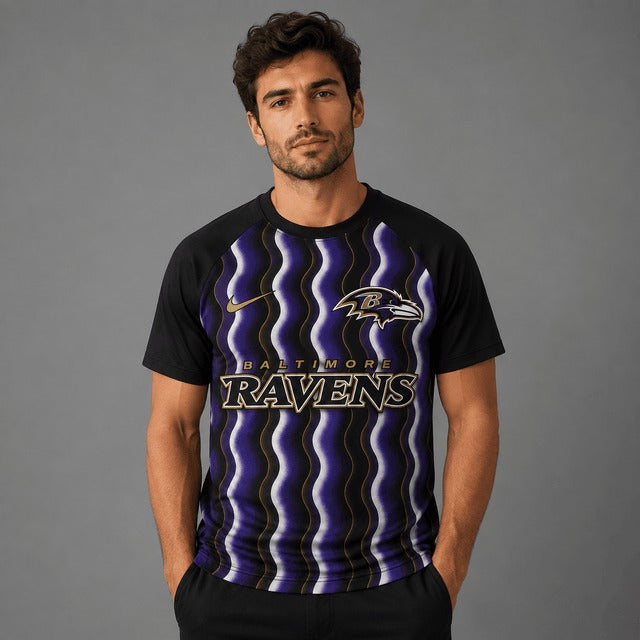 BR Premium NFL Retro Wavy Pattern Athletic T-Shirt