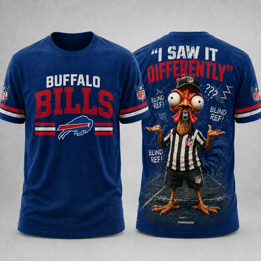 BUF x NFL Premium Funny Blind Referee Mocking 3D Shirt Football Game Day Enthusiasts