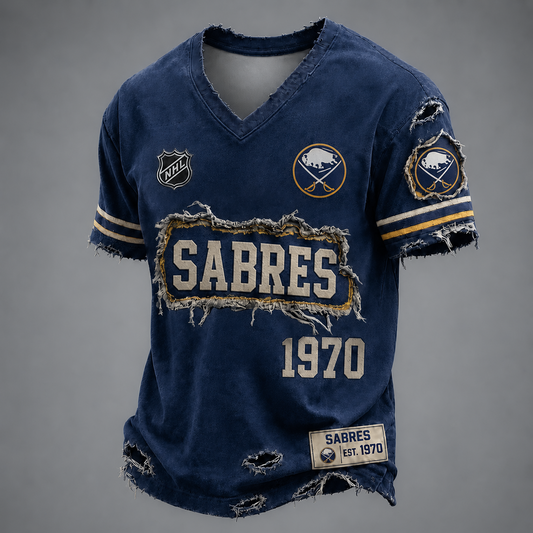 BUF x NHL LUXURY V-Neck T-Shirt 2705 DatND DVT