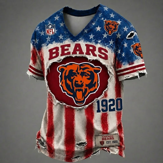 CHI x NFL American Flag Luxury Classic T-shirt 252606