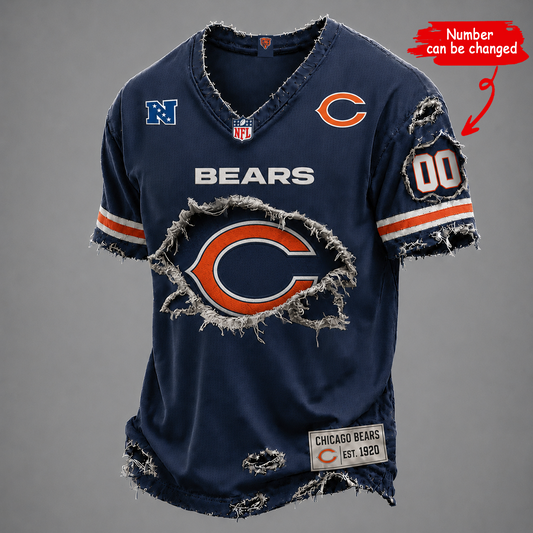 CHI x NFL LUXURY V-Neck T-Shirt V2 1506