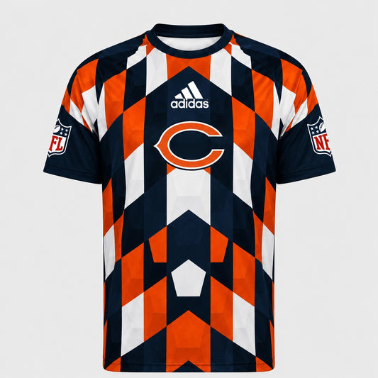 CHI x NFL Premium Geometric Fan Performance T-Shirt